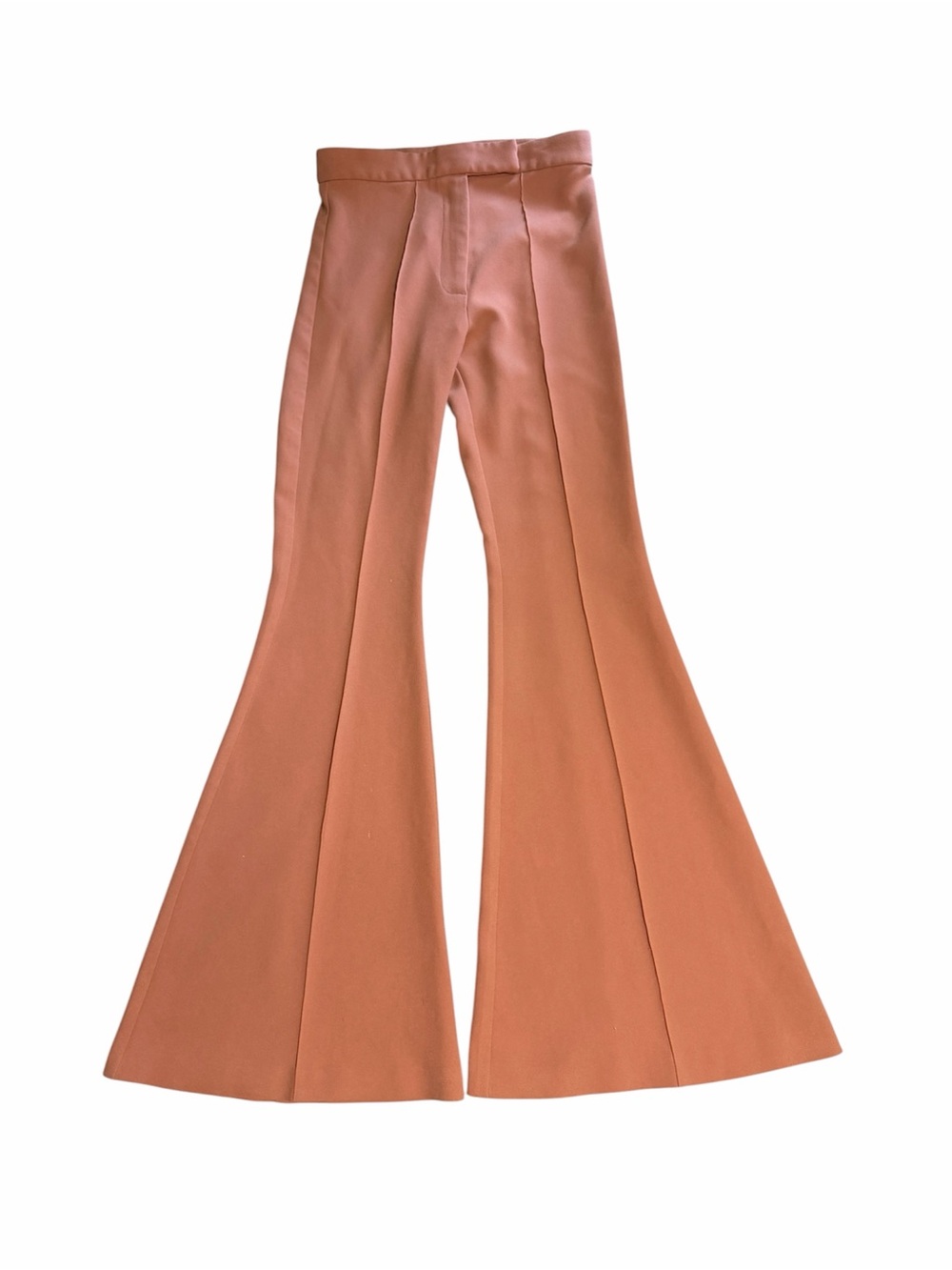 Alex Perry Rust-Toned Flared Trousers